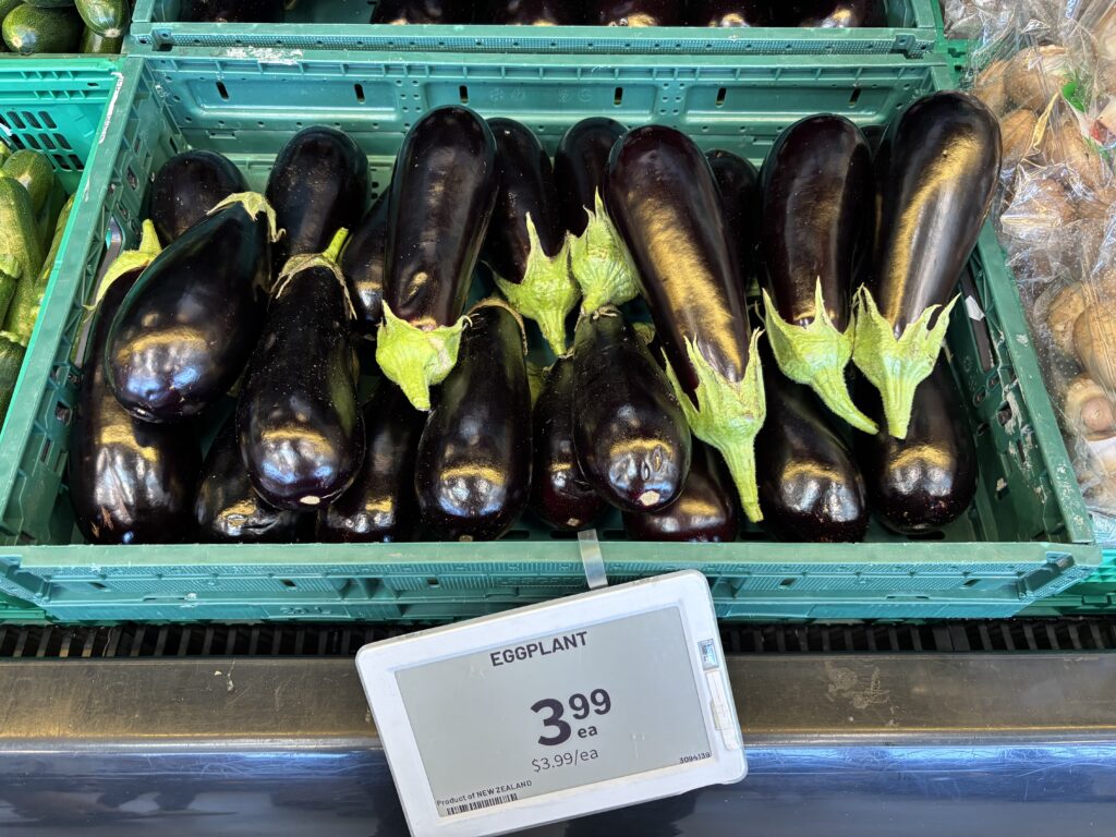 ニュージーランドで売っているなす